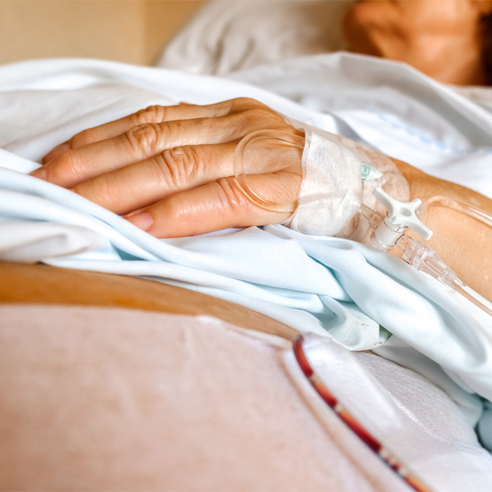 Woman with IV Woman with IV